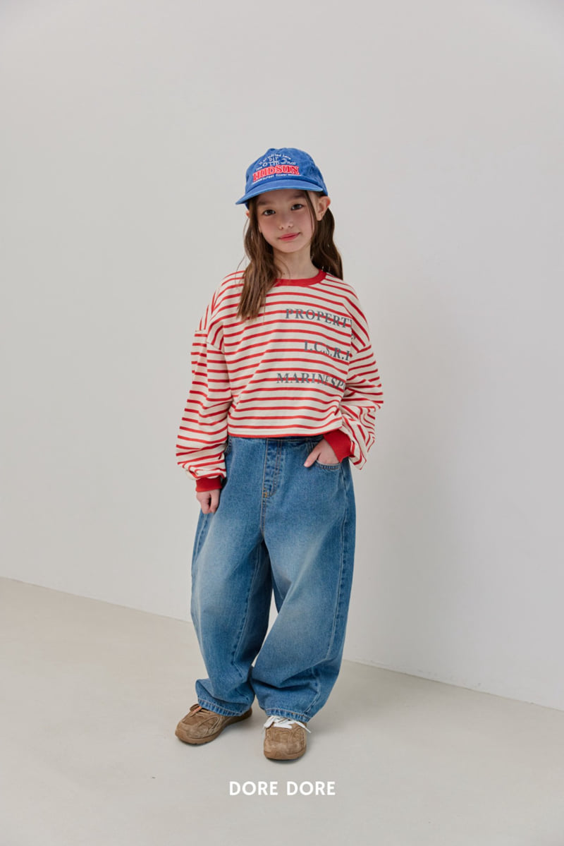 Dore Dore - Korean Children Fashion - #stylishchildhood - Striped Lettering Crop Tee - 11