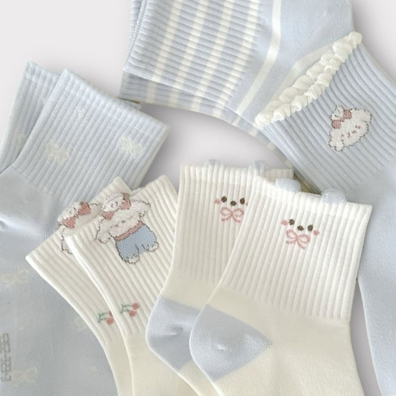 Dudie - Korean Children Fashion - #Kfashion4kids - Cherry Mong Set (set of 5) - 2
