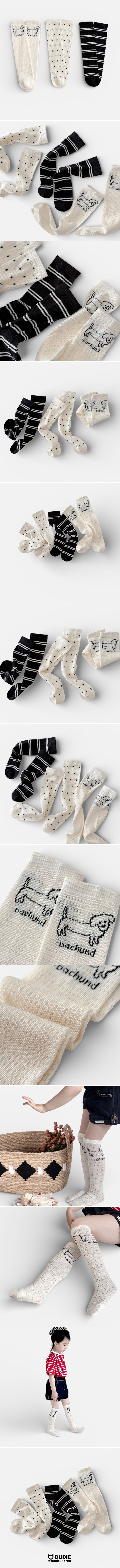Dudie - Korean Children Fashion - #childrensboutique - White Puppy Socks (set of 3)