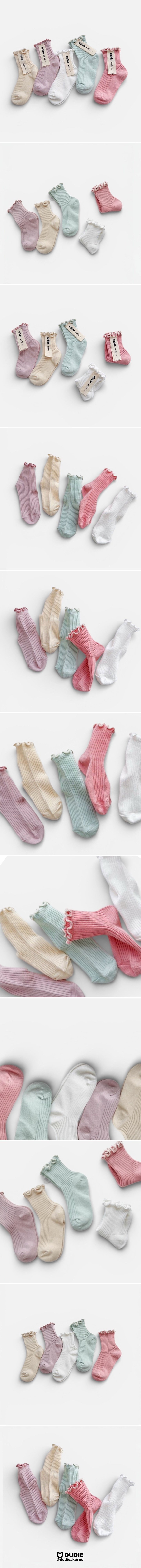 Dudie - Korean Children Fashion - #discoveringself - Finale Socks (set of 5)