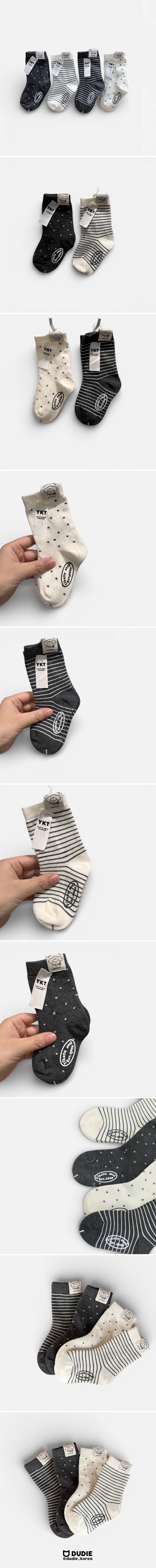 Dudie - Korean Children Fashion - #kidsshorts - Dos Socks (set of 4)