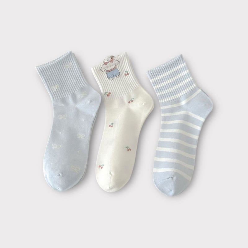 Dudie - Korean Children Fashion - #littlefashionista - Cherry Mong Set (set of 5) - 3