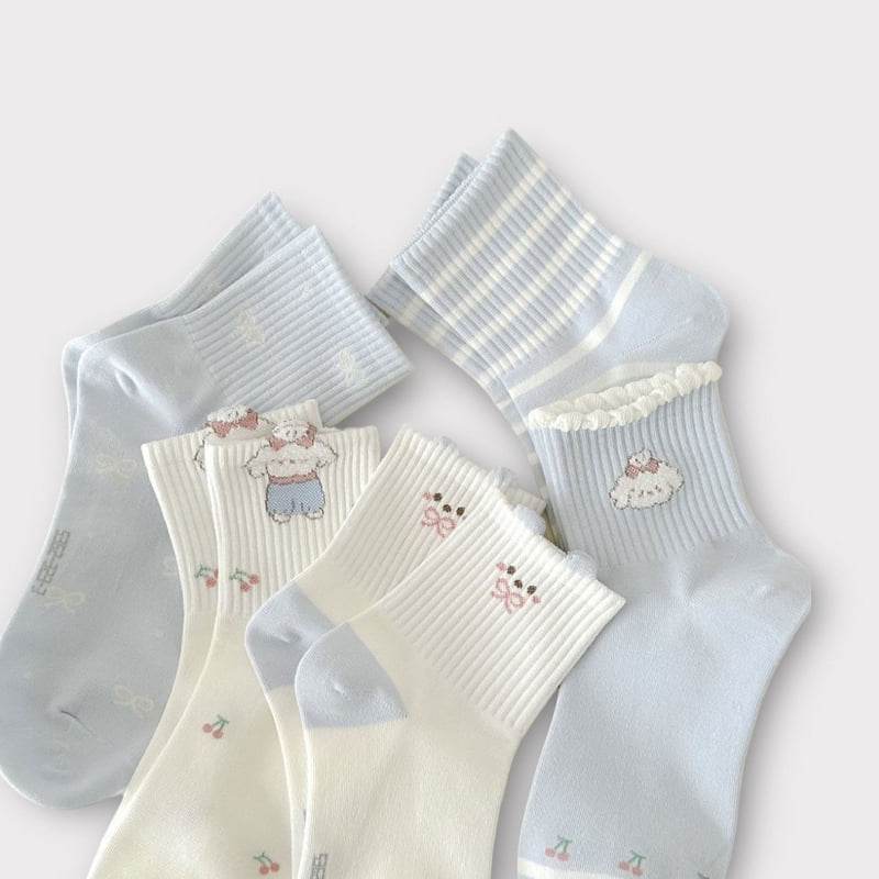 Dudie - Korean Children Fashion - #stylishchildhood - Cherry Mong Set (set of 5) - 9
