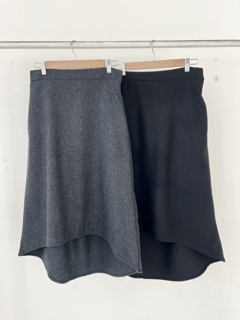 Enten - Korean Women Fashion - #momslook - Dun Asymmetrical Skirt - 7