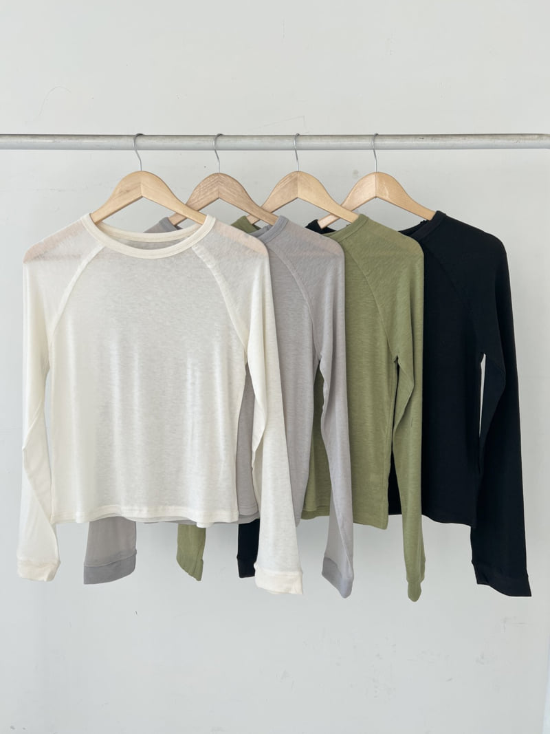 Enten - Korean Women Fashion - #momslook - Raglan Wool Tee - 8