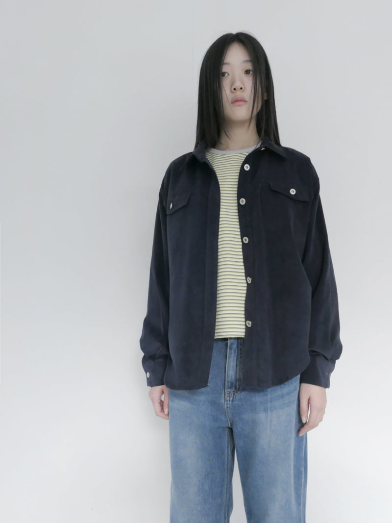 Enten - Korean Women Fashion - #momslook - Corduroy Shirt - 9