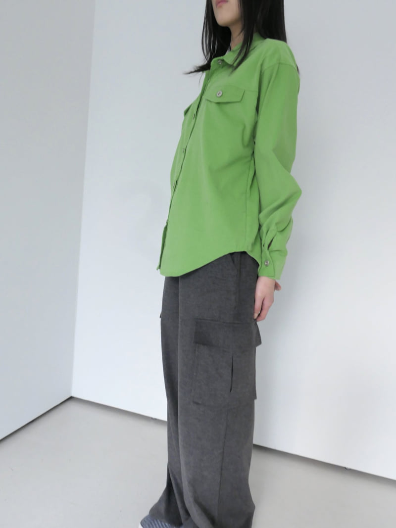 Enten - Korean Women Fashion - #pursuepretty - Corduroy Shirt - 4
