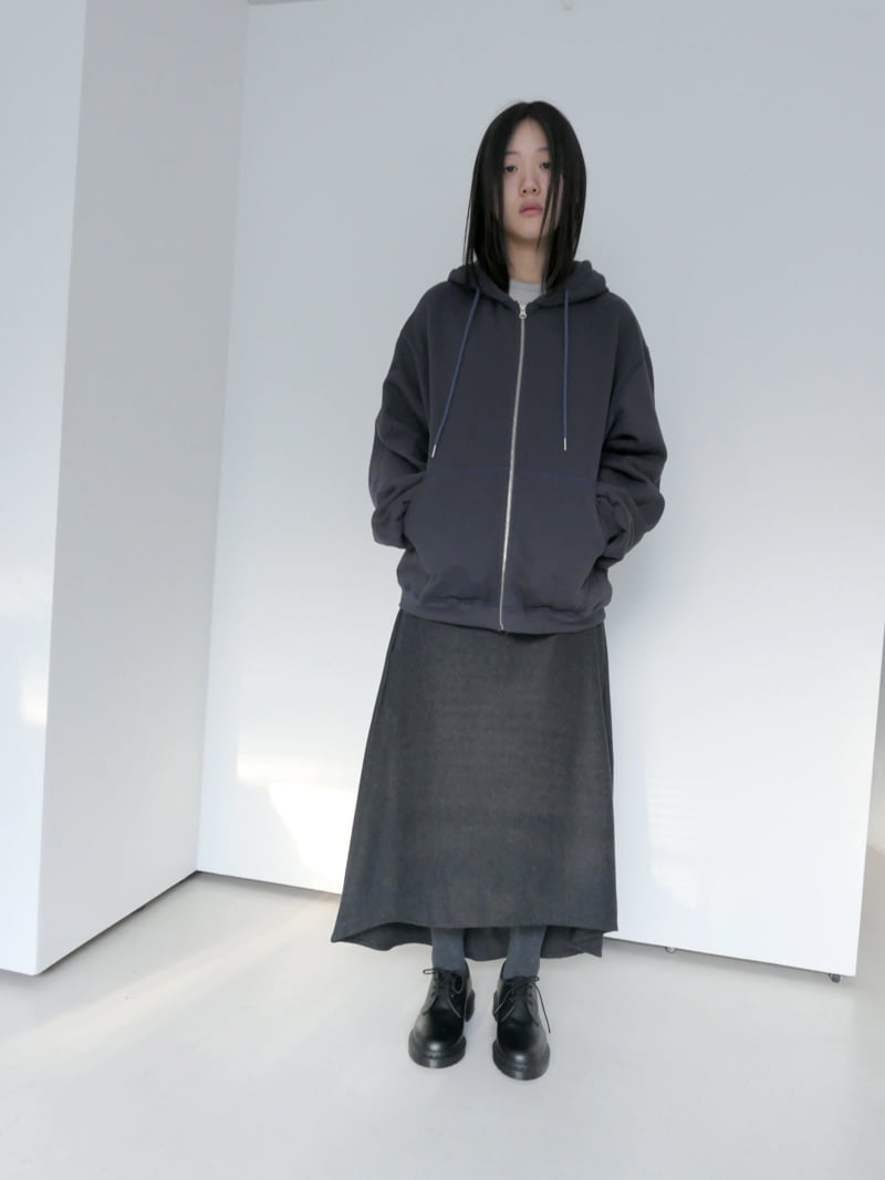 Enten - Korean Women Fashion - #momslook - Dun Asymmetrical Skirt - 4