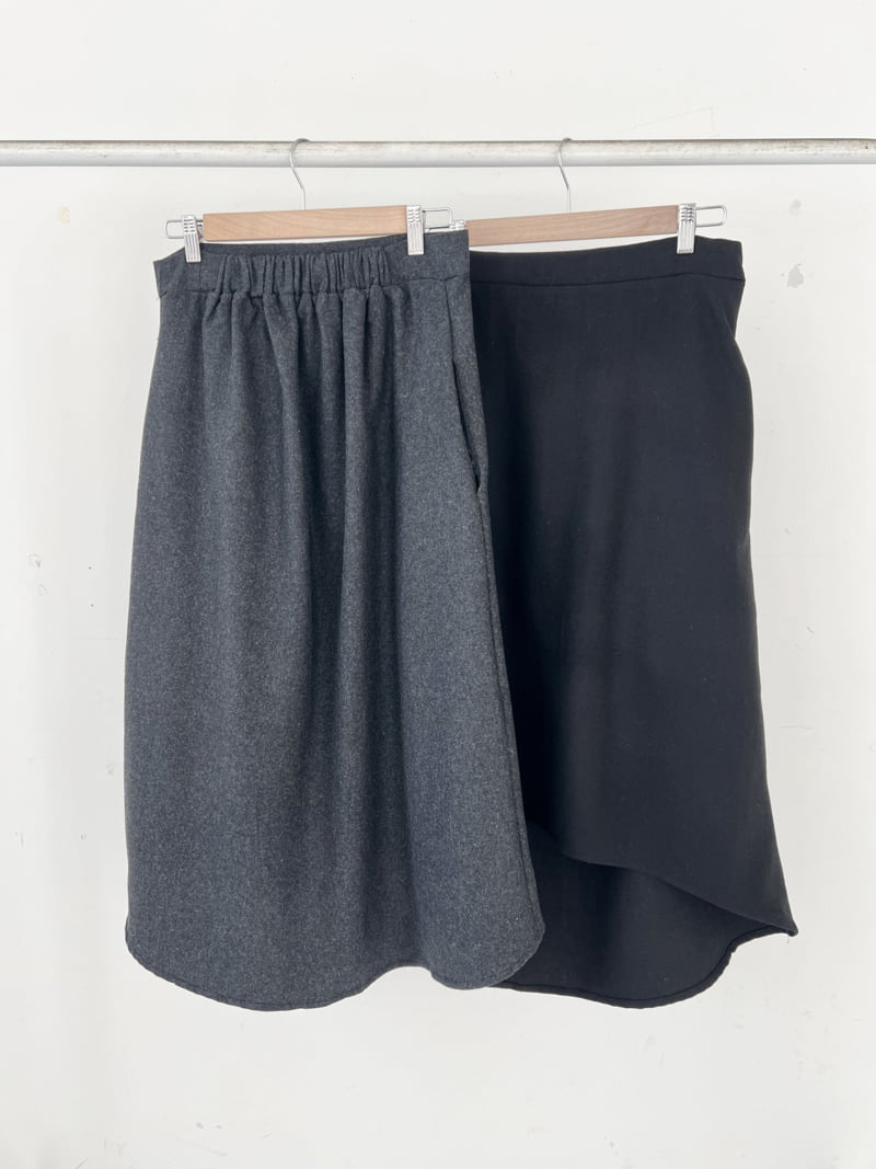 Enten - Korean Women Fashion - #womensfashion - Dun Asymmetrical Skirt - 8