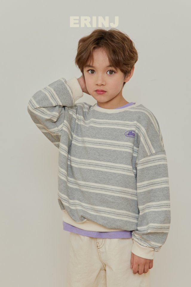 Erin J - Korean Children Fashion - #childrensboutique - Base Stripe Sweatshirt - 11