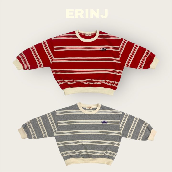 Erin J - Korean Children Fashion - #kidsshorts - Base Stripe Sweatshirt