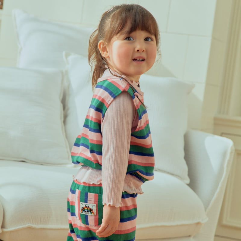 Collar Stripe Vest by Firstblue for Child - view 8