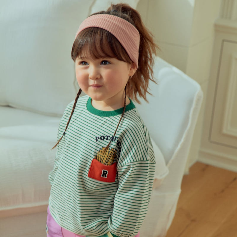 Firstblue - Korean Children Fashion - #kidzfashiontrend - Potato Stripe Tee - 4