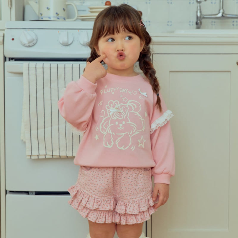 Puppy Lace Sweatshirt Tee by Firstblue for Child - view 1