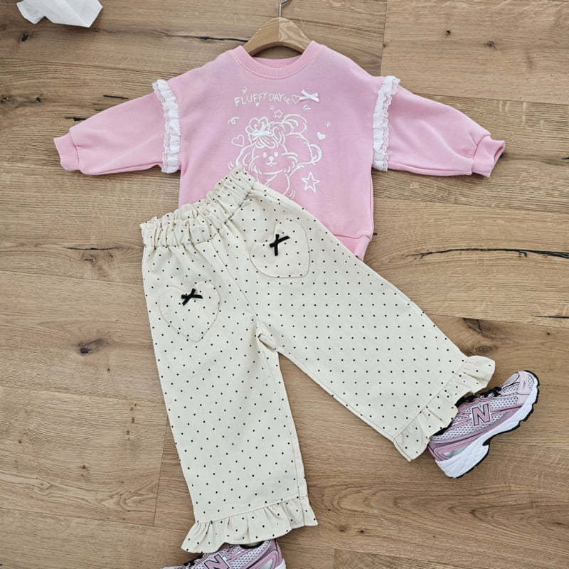 Firstblue - Korean Children Fashion - #Kfashion4kids - Small Dot Heart Pants - 6