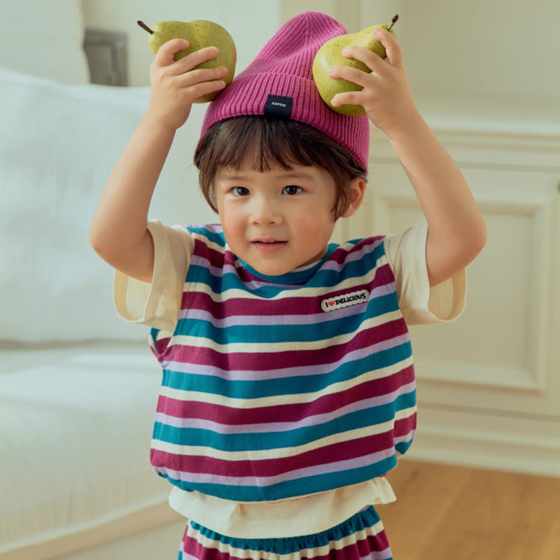 Collar Stripe Vest by Firstblue for Child - view 1