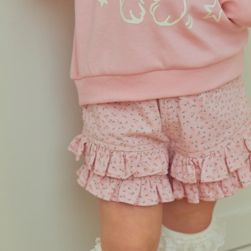 Firstblue - Korean Children Fashion - #childrensboutique - Flower Frill Shorts