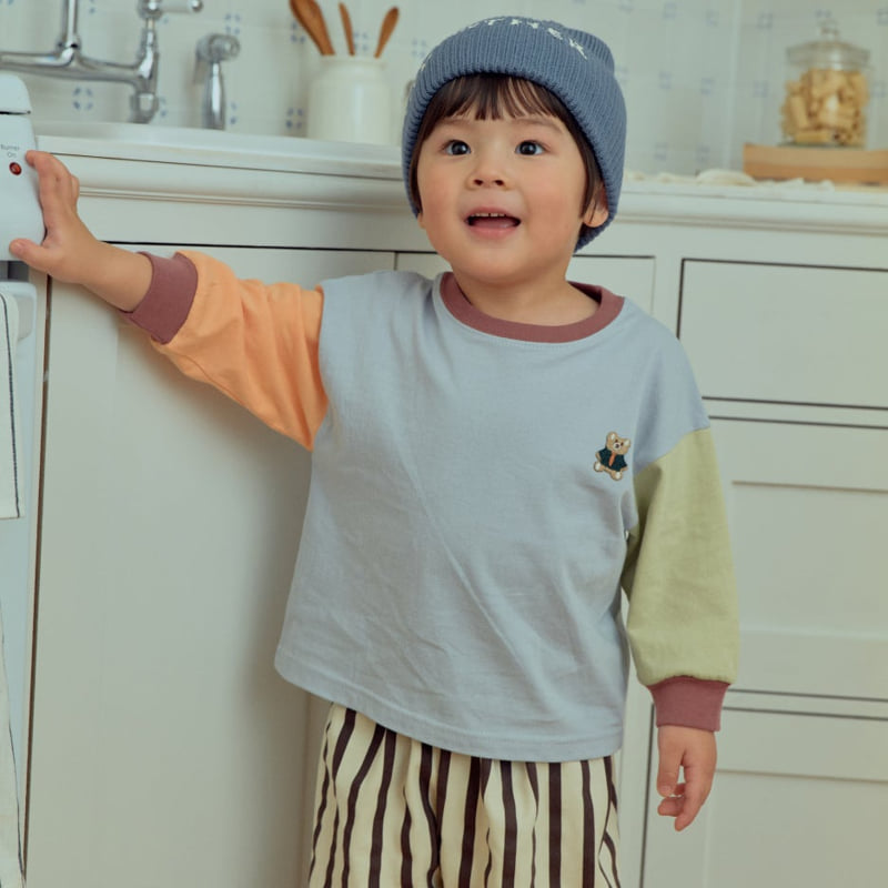Firstblue - Korean Children Fashion - #designkidswear - Contrast Single Tee