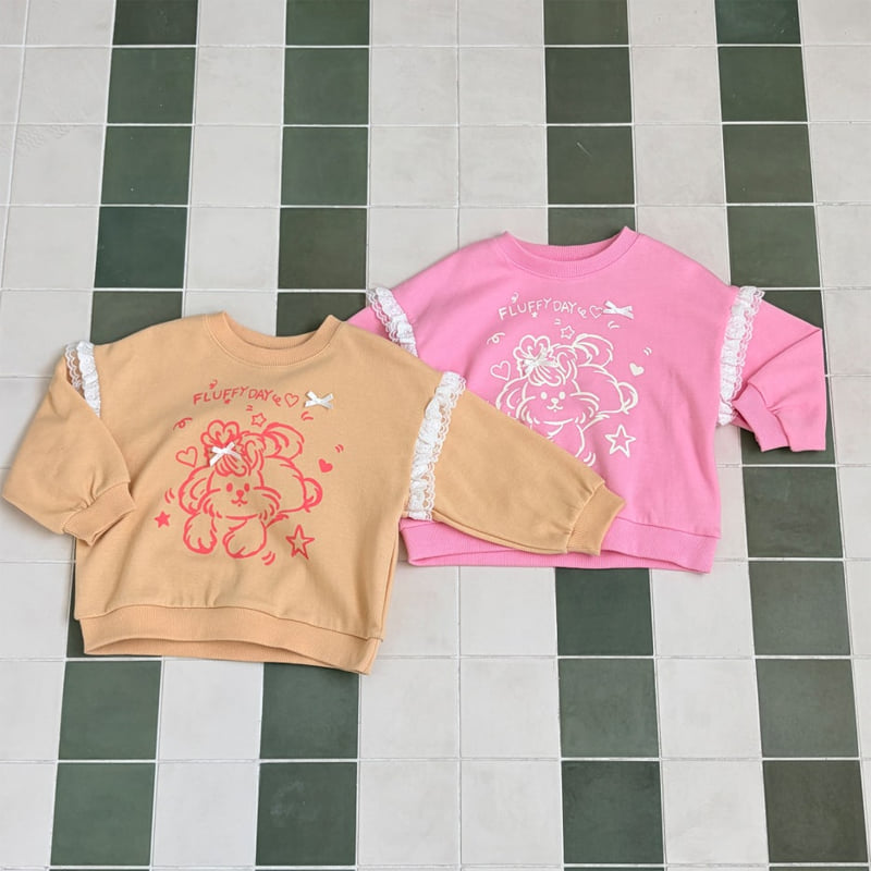 Puppy Lace Sweatshirt Tee by Firstblue for Child - view 11