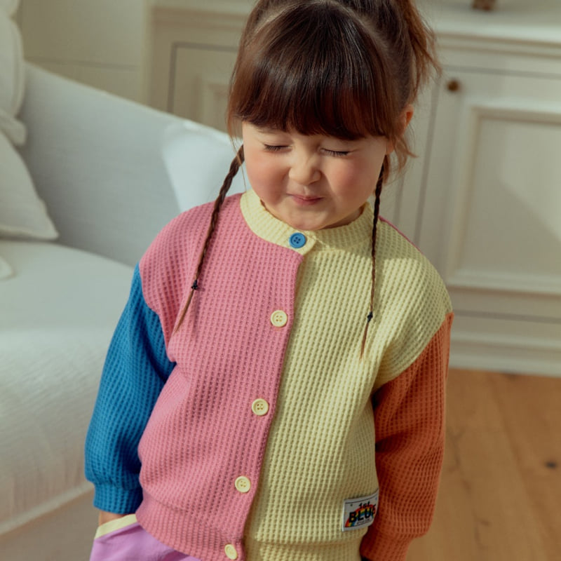 Firstblue - Korean Children Fashion - #designkidswear - Waffle Contrast Cardigan - 7