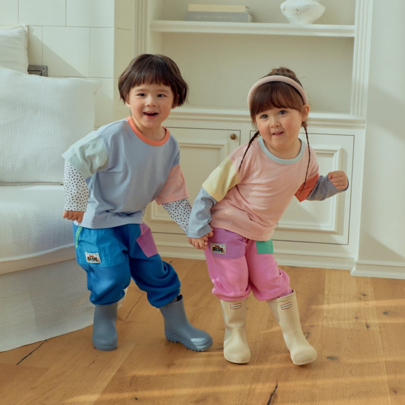 Firstblue - Korean Children Fashion - #discoveringself - Double-Sleeve Contrast Tee