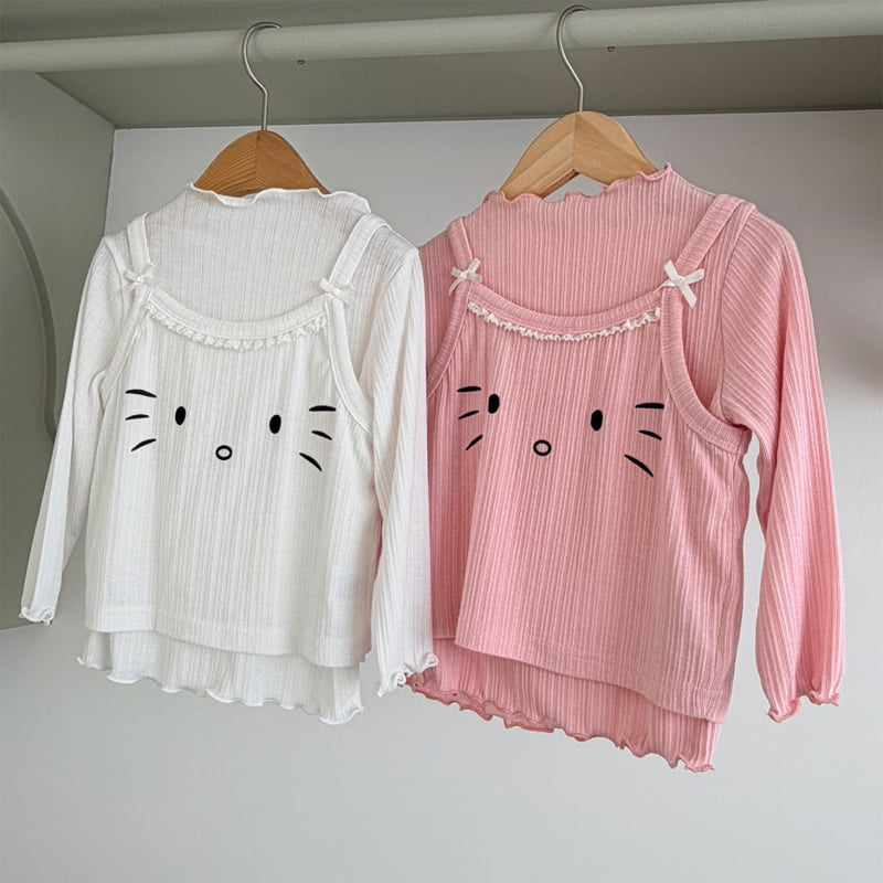 Firstblue - Korean Children Fashion - #discoveringself - Cats Layered Tee - 11