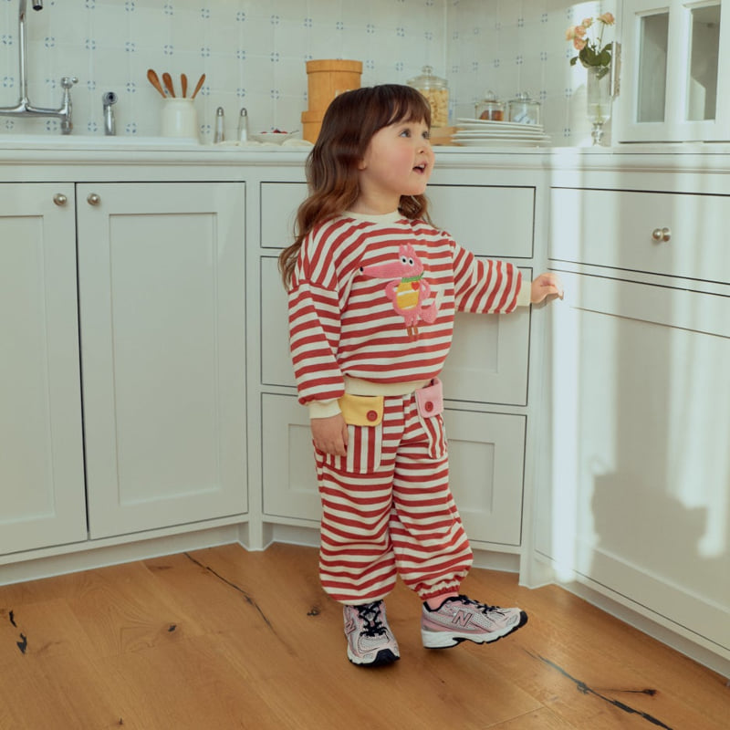 Firstblue - Korean Children Fashion - #discoveringself - Bouclé Embroidered Sweatshirt Tee - 10