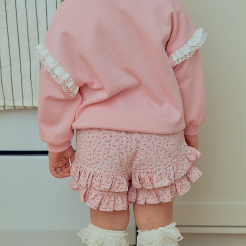 Firstblue - Korean Children Fashion - #discoveringself - Flower Frill Shorts - 3