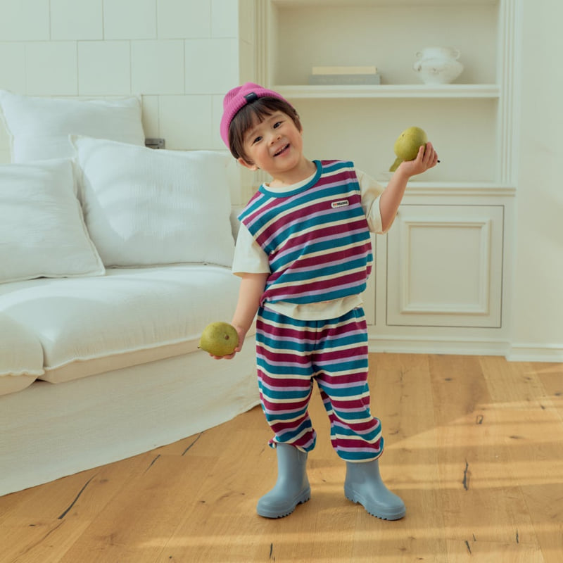 Collar Stripe Vest by Firstblue for Child - view 4