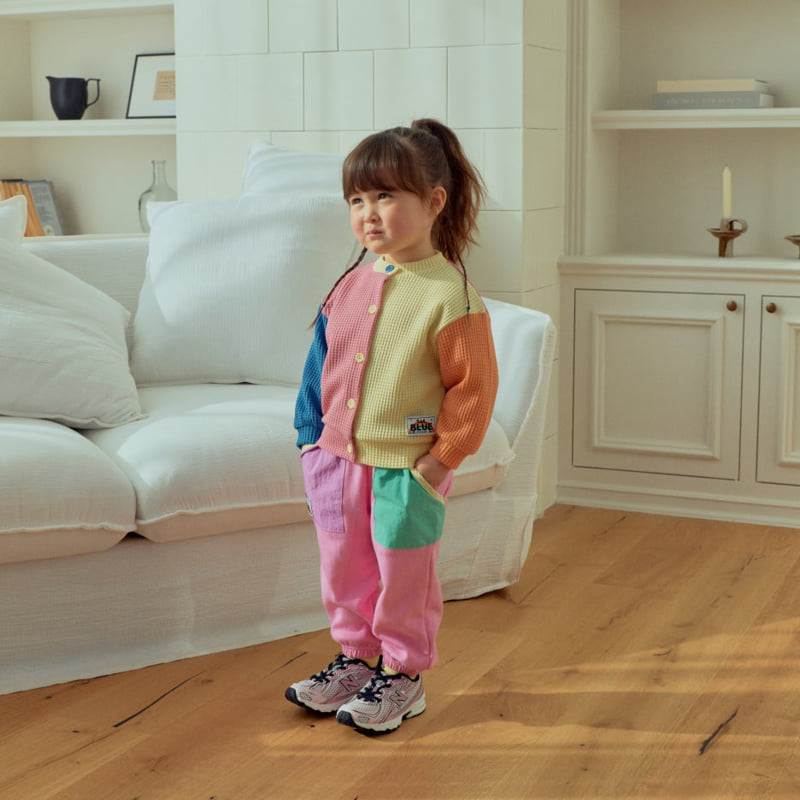 Firstblue - Korean Children Fashion - #fashionkids - Waffle Contrast Cardigan - 9