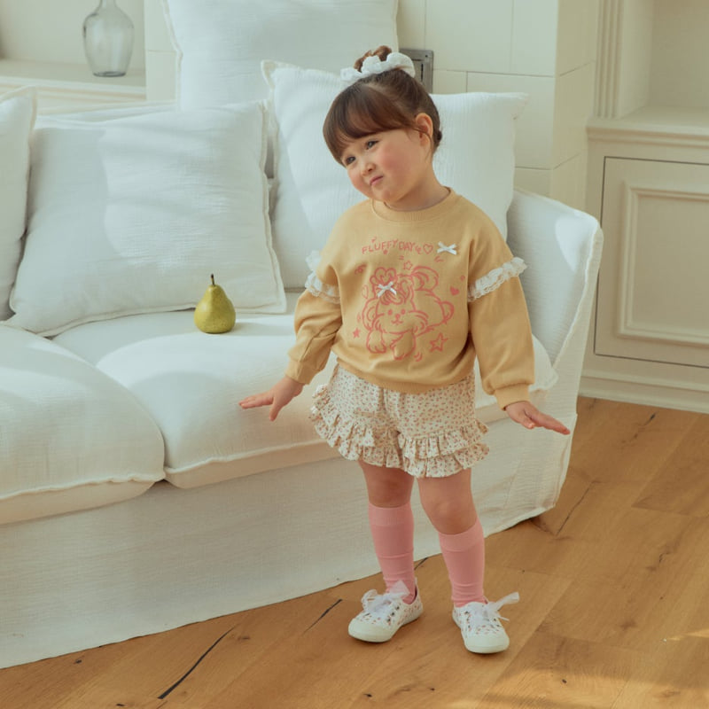 Firstblue - Korean Children Fashion - #discoveringself - Flower Frill Shorts - 4