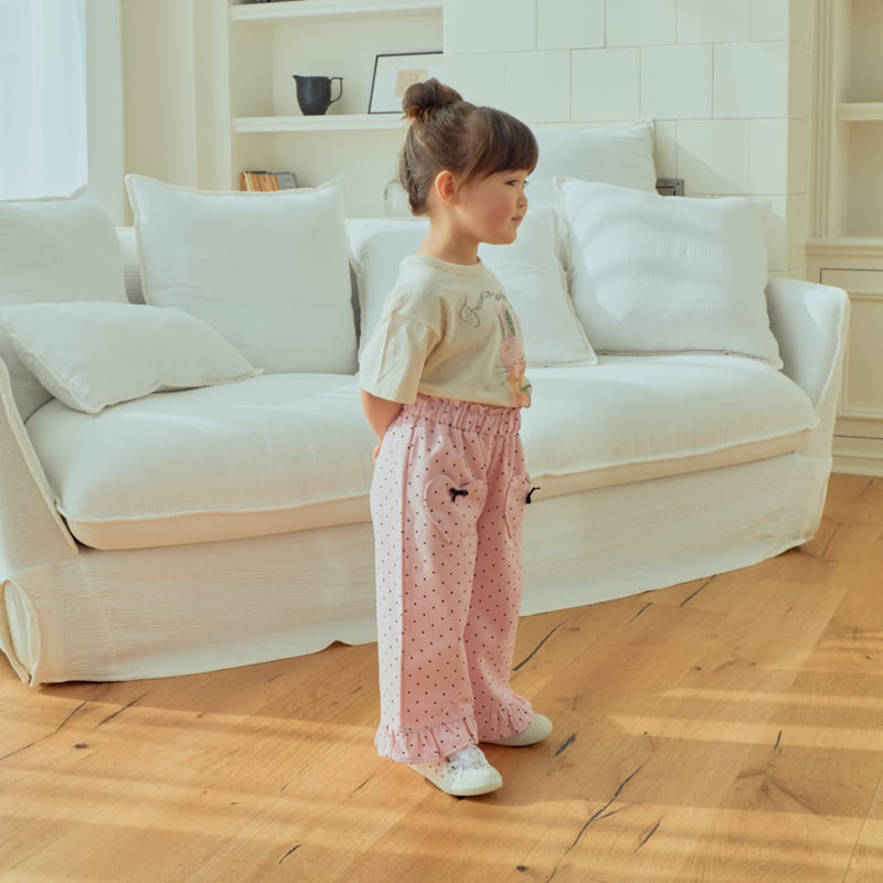 Firstblue - Korean Children Fashion - #fashionkids - Small Dot Heart Pants - 2