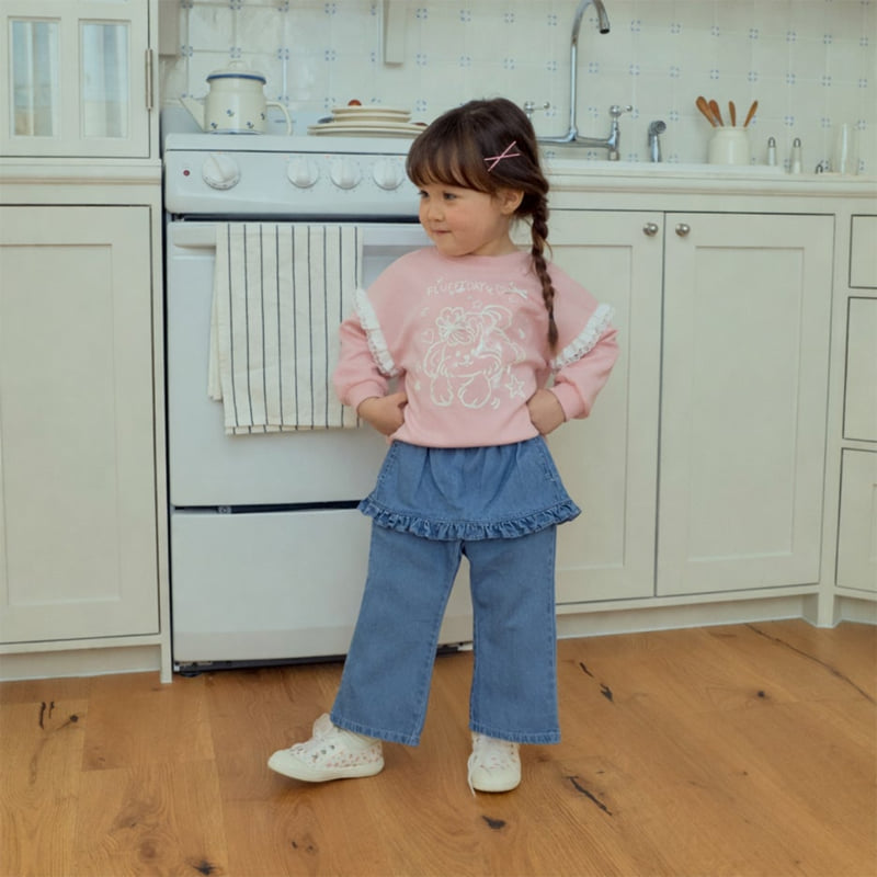 Firstblue - Korean Children Fashion - #fashionkids - Denim Skirt Cover Pants