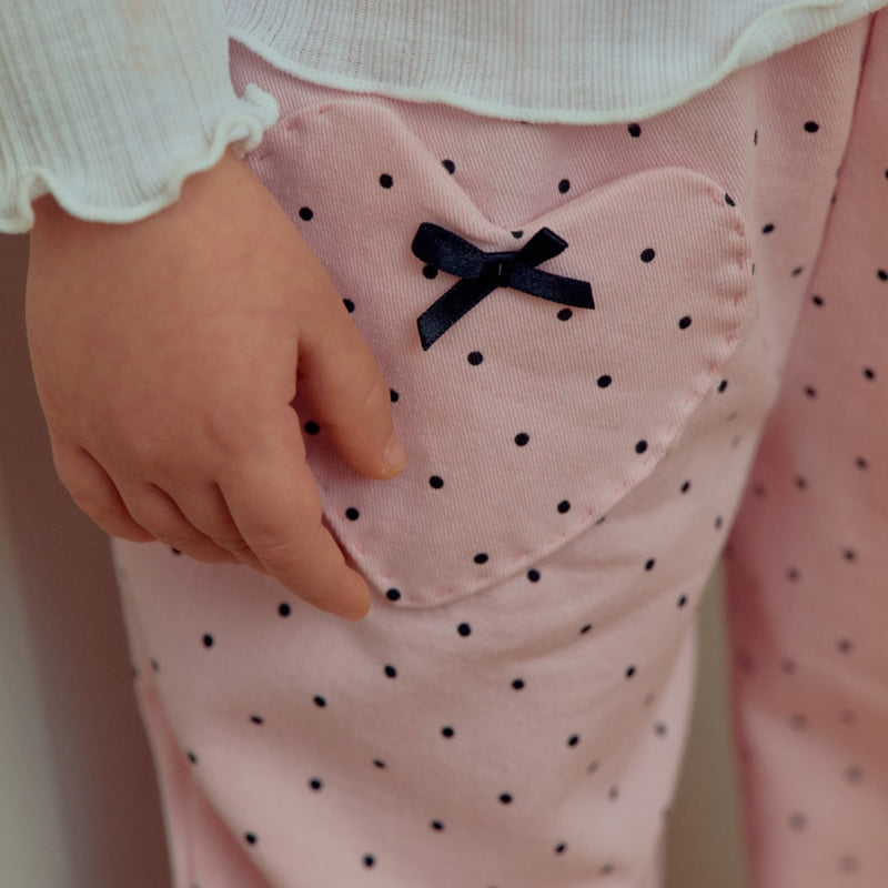 Firstblue - Korean Children Fashion - #kidsshorts - Small Dot Heart Pants - 3