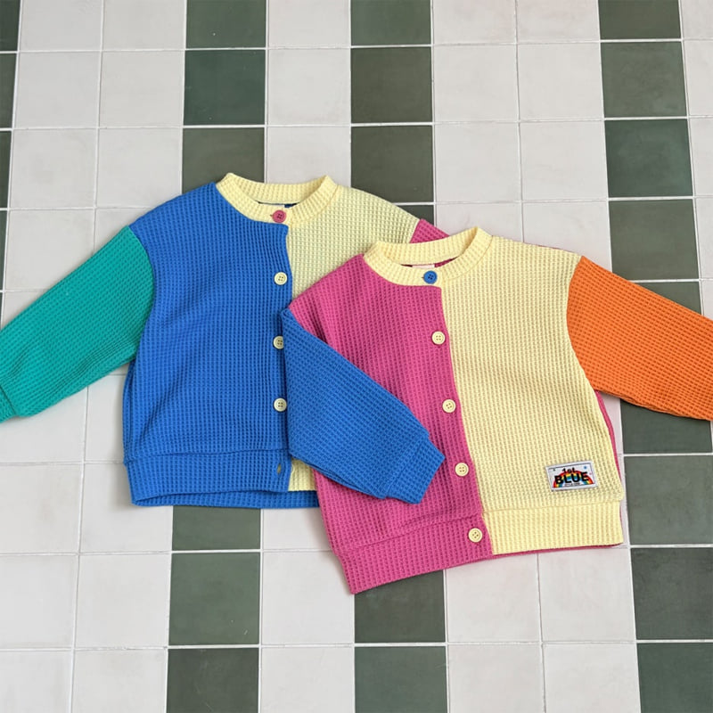 Firstblue - Korean Children Fashion - #kidsstore - Waffle Contrast Cardigan - 11