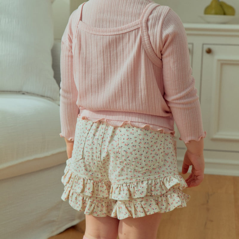 Firstblue - Korean Children Fashion - #kidsstore - Flower Frill Shorts - 6