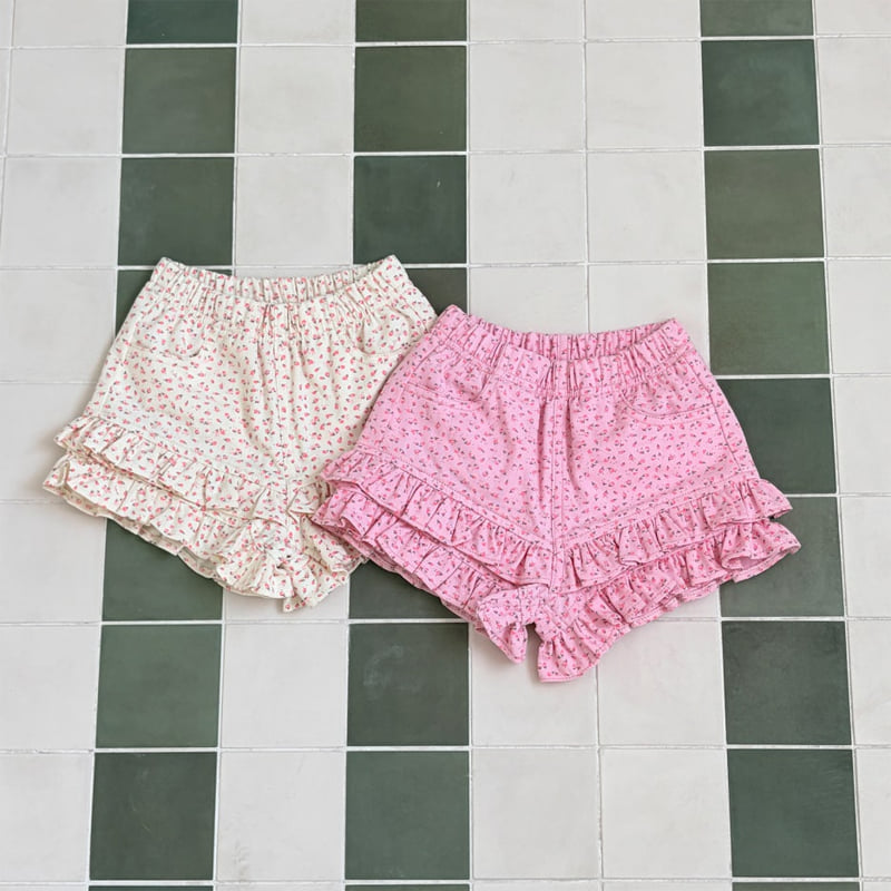 Firstblue - Korean Children Fashion - #kidzfashiontrend - Flower Frill Shorts - 7