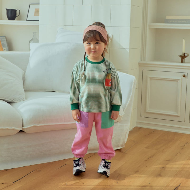 Firstblue - Korean Children Fashion - #littlefashionista - Potato Stripe Tee - 5