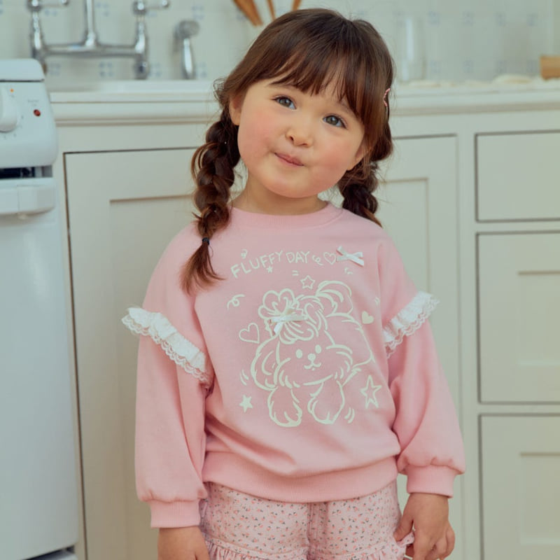 Puppy Lace Sweatshirt Tee by Firstblue for Child - view 2