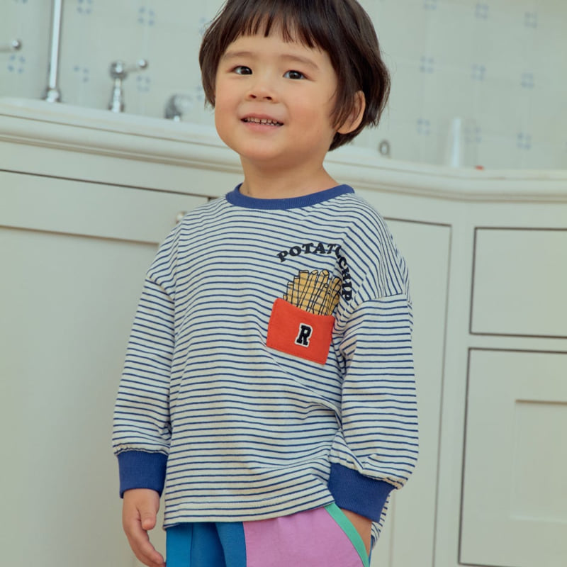 Firstblue - Korean Children Fashion - #magicofchildhood - Potato Stripe Tee - 6