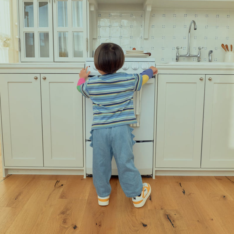 Firstblue - Korean Children Fashion - #magicofchildhood - Dino Denim Pants - 6