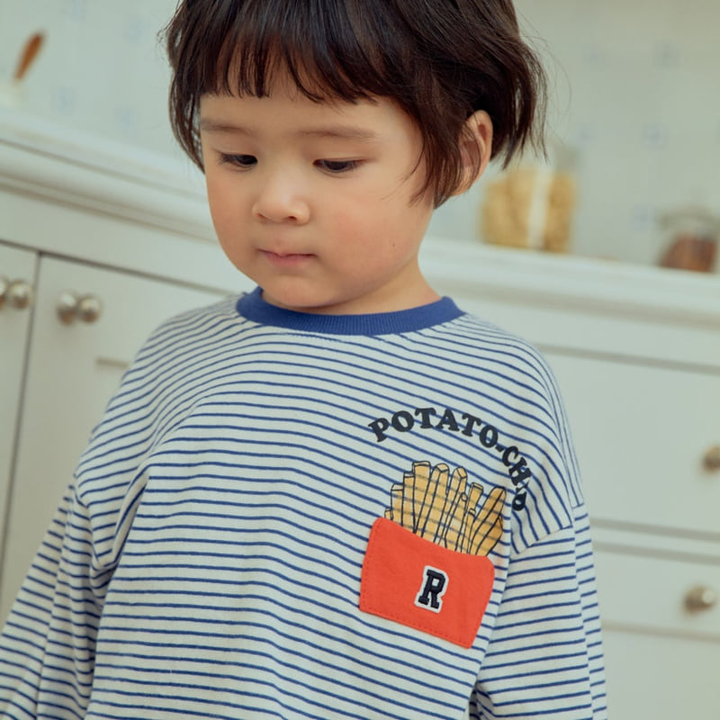 Firstblue - Korean Children Fashion - #minifashionista - Potato Stripe Tee - 7
