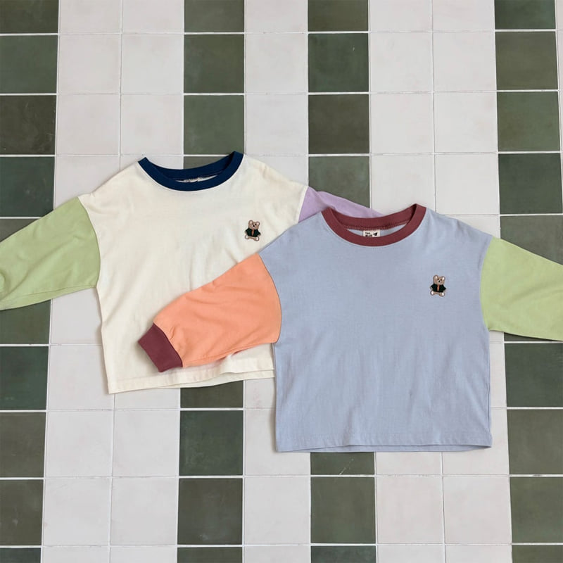 Firstblue - Korean Children Fashion - #prettylittlegirls - Contrast Single Tee - 11