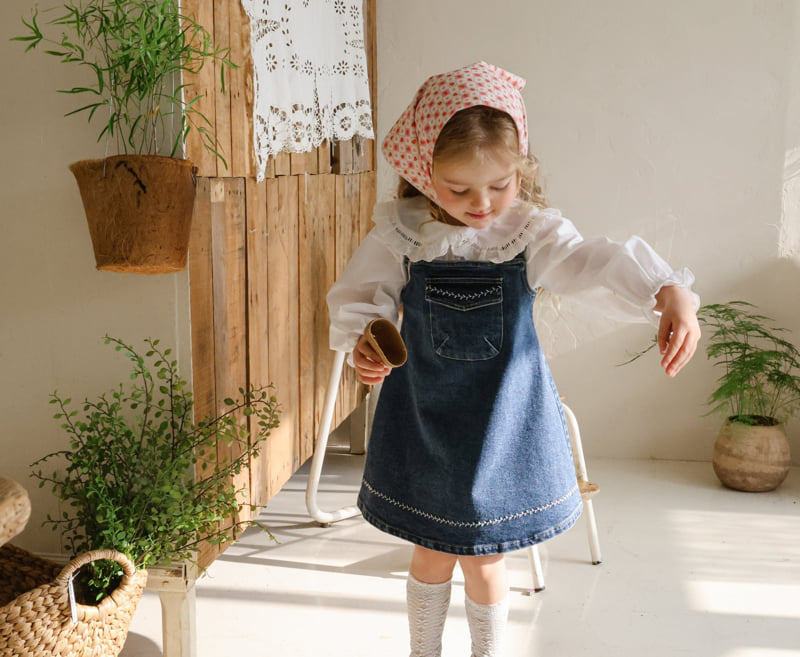 Flo - Korean Children Fashion - #childofig - Eva Denim Jump Skirt - 3