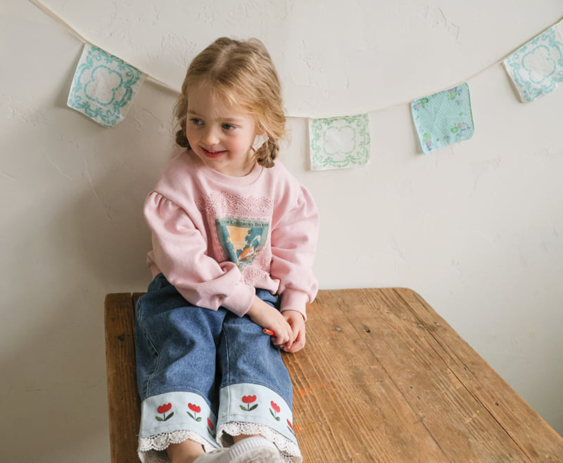 Flo - Korean Children Fashion - #designkidswear - Tulip Denim Pants - 9