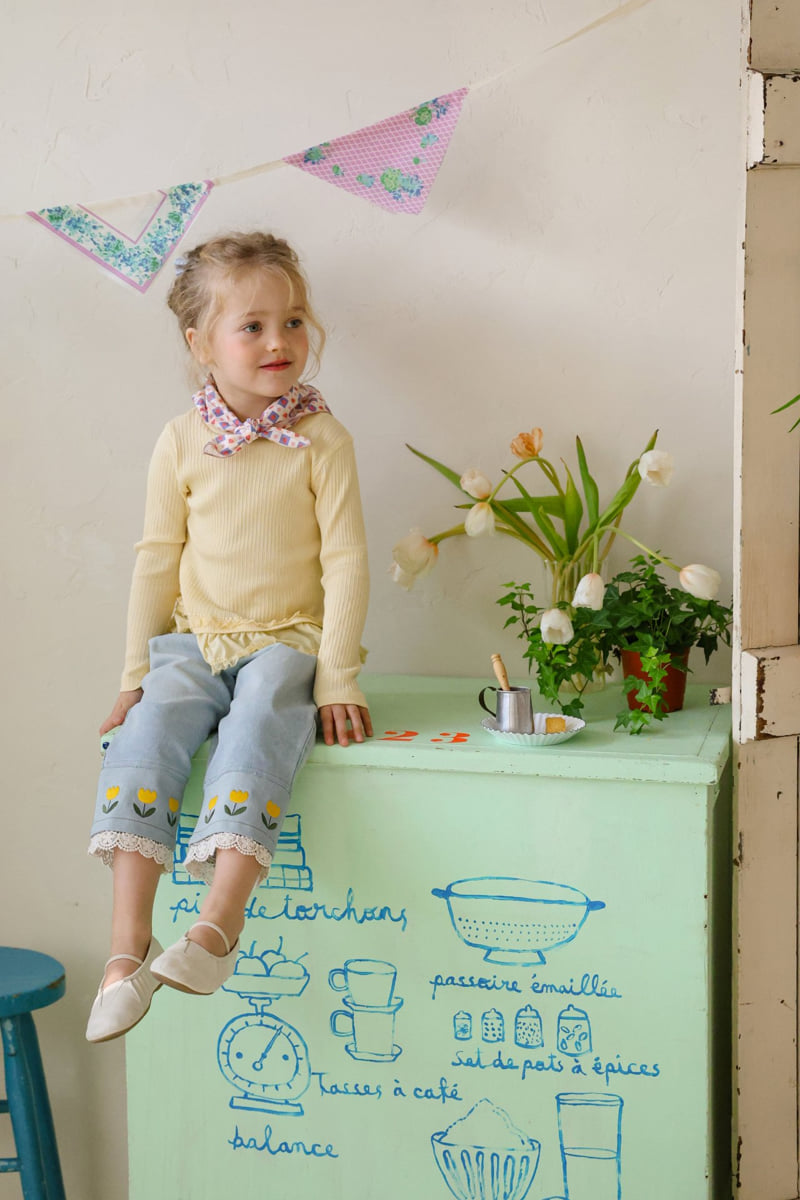 Flo - Korean Children Fashion - #fashionkids - Tulip Denim Pants - 11