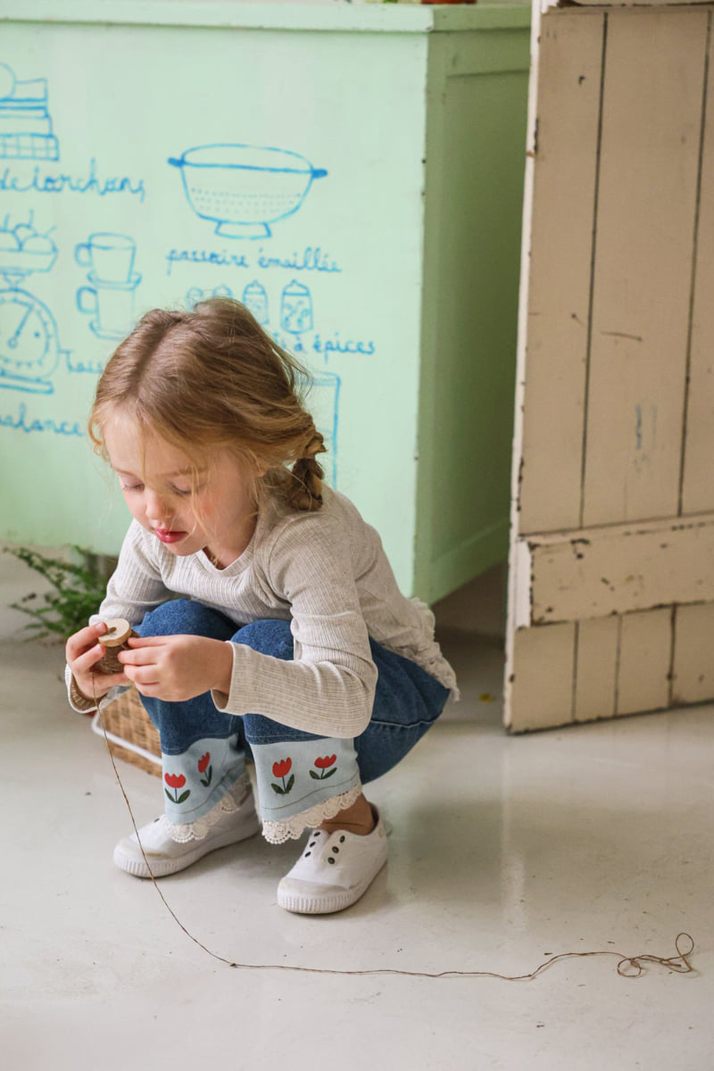 Flo - Korean Children Fashion - #magicofchildhood - Tulip Denim Pants - 3
