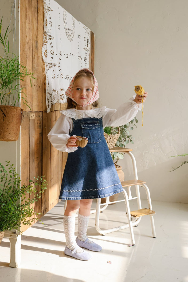 Flo - Korean Children Fashion - #toddlerclothing - Eva Denim Jump Skirt
