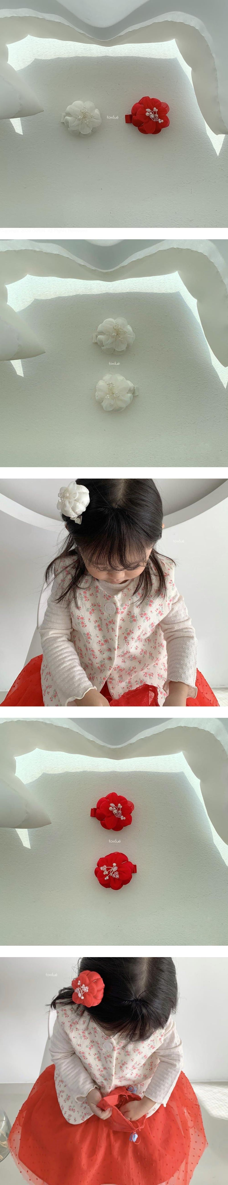 Fondue - Korean Baby Fashion - #babywear - Camellia Flower Hairpin