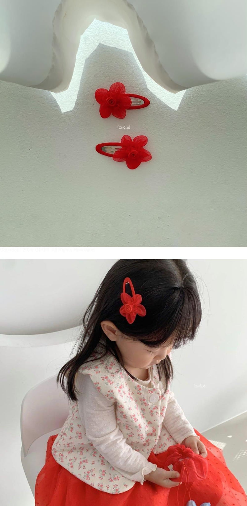 Fondue - Korean Baby Fashion - #onlinebabyshop - Peach Blossom Hairpin